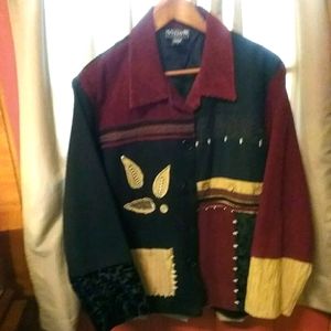 Vintage applique fall jacket